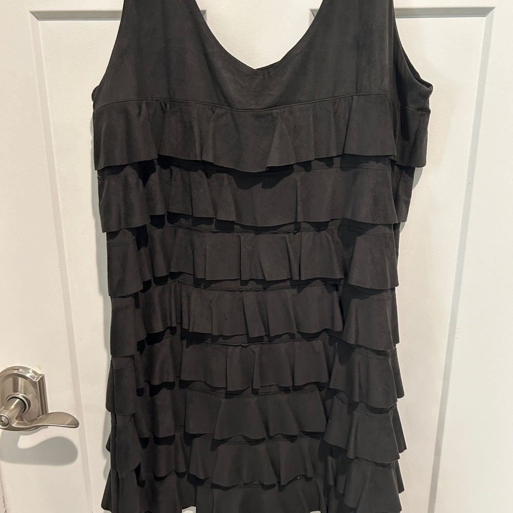 Elegant Black Tiered Dress